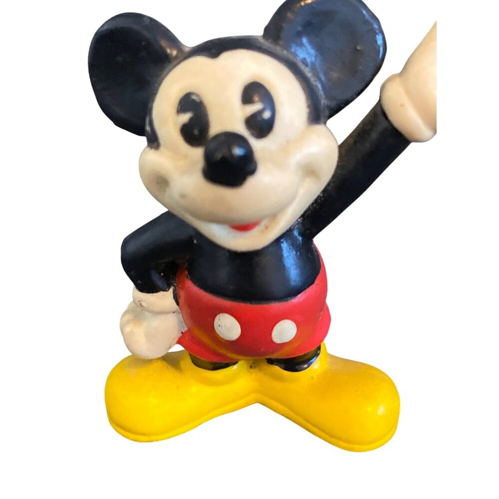 VTG Disney Mickey Mouse Waving Loose 2" PVC Figure Toy
